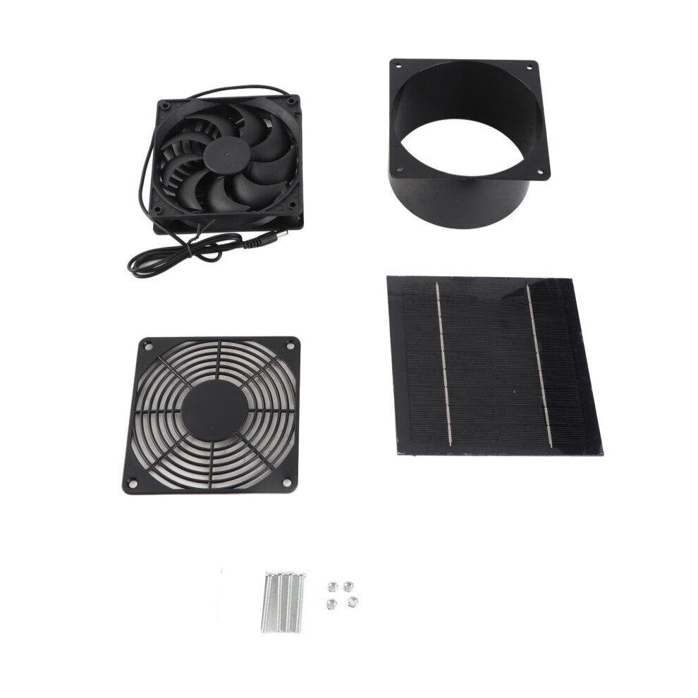 Solar Powered Exhaust Vent Fan Professional Efficient Energy Saving Solar Powered Duct Fan For Outside Attic Dog House Shed Chicken Coop 5W 3006726802352