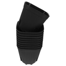 30Pcs Black Plastic Planting Pots with Drain Holes for Garden Use