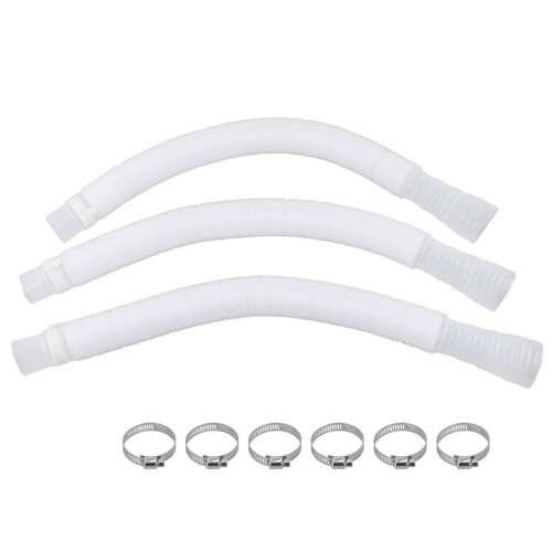 3Pcs Hose Polyethylene Plastic Replacement Pressure Resistant Leak Proof Pool Pump Hose
