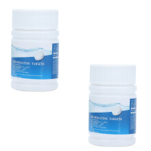 2 stuks chloortabletten voor zwembad, langdurige desinfectie, bruistabletten voor bad en spa (in flesje)