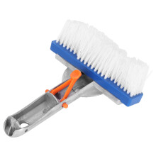 Escova de piscina portátil de nylon de 5,5 polegadas para limpeza de paredes e fundo de piscinas.