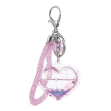 2 Sets Powder Design Heart Key Chain Pendant