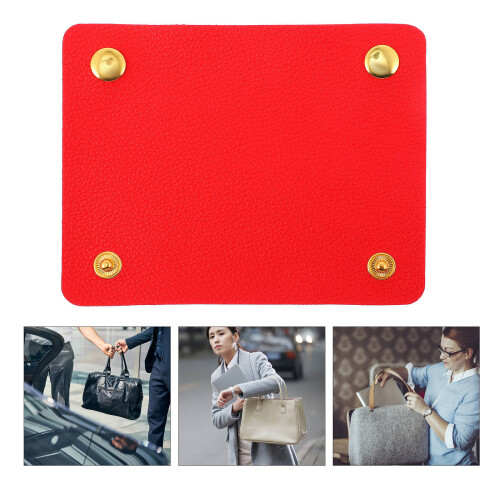 Rote PU Leder Griffhülle Schutz Für Handtasche Gepäck 2