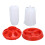 Chick Feeder Large Capacity Plastic Automatic Easy to Clean Chick Waterer for Farm Red 1