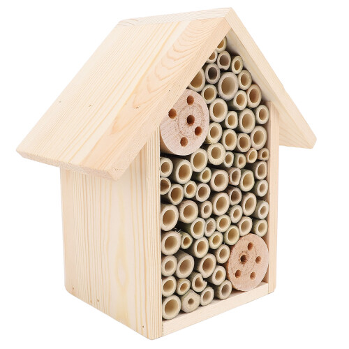 Casetta per api da appendere, ecologica e innocua, in legno, ideale per giardino e cortile.