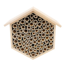 Zeshoekig bijenhuis, houten bijenkast, bijenhotel, trekt vreedzame bestuivende bijen aan en verhoogt de productiviteit van uw tuin.