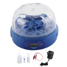 Egg Incubator 6 Eggs 15W Blue with Automatic Turner Egg Candler Display Temperature Control Poultry Hatching Machine 100‑240V AU Plug