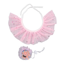 Set di abbigliamento per compleanno per animali domestici: coroncina e collare regolabili e delicati per cani e gatti.