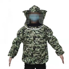 Beekeeping Jacket Ultra Lightweight Maximum Protection Beekeeper Jacket with Veil Hood for Beginner Professional Beekeepers Five Star Camouflage