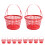 10Pcs Lightweight Red Plastic Handheld Fruit Basket for Home Storage 1