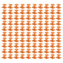 100 Stück leere Ohrmarken, quadratisch, zur Kennzeichnung von Nutztieren, z. B. Rindern und Schweinen, orange