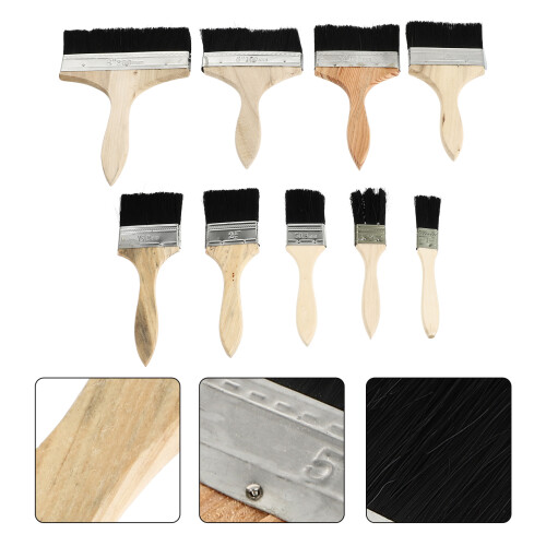 9 Teilige Pinsel Mit Holzgriff Multifunktionswerkzeug 2