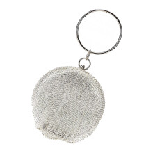 borsa da sera rotonda a forma di palla, elegante handbag per feste