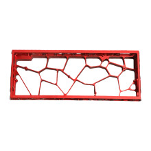 Coque de clavier en aluminium ajourée pour plus de-Rouge