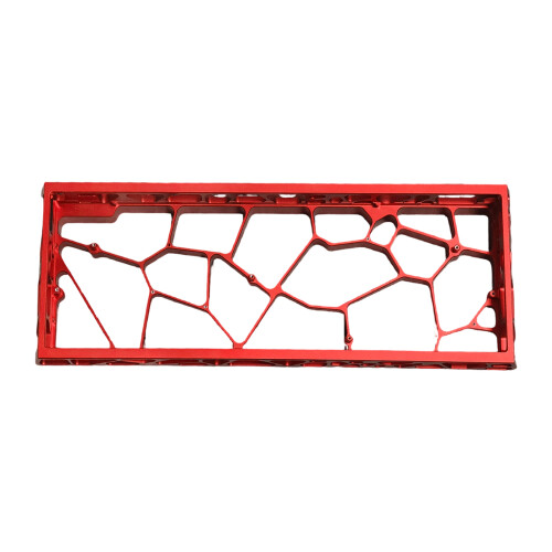 Coque de clavier en aluminium ajourée pour plus de-Rouge