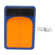 Automatische Hühnerstalltür aus Kunststoff, batteriebetrieben, mit Lichtsensor, blau und gelb