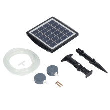 Bomba de ar solar para aquário, oxigenador, bomba de ar solar silenciosa para lago com 2 pedras difusoras de ar para lagoa.