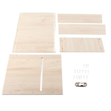 Casa para murciélagos de una sola planta para exteriores, de madera, con aleros de jardín. Hábitat para murciélagos de una sola planta.