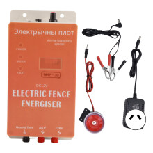 Électrificateur de clôture électrique de 30 km, haute tension, à impulsions, avec alarme pour animaux, pour extérieur (prise 100-240 VAU).