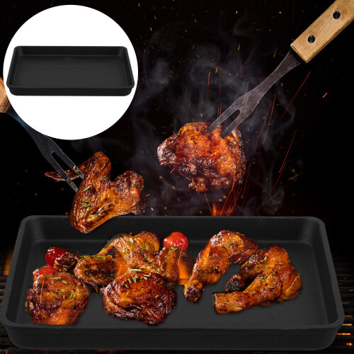 Multifunktionale Grillplatte Tragbare Eisenpfanne Bbq Werkzeug 1