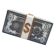 Sac Clutch Femme Éclatant Métal Polyester Pour