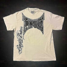 (5,L)TAPOUT Gothic Fashion Skull Graphic Print Cotton T-shirts Y2K Retro Grunge Hip Hop Short Sleeve Oversized Tee Men Clothing Tops