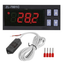 Controlador de temperatura e umidade LCD inteligente de alta precisão com termostato para incubadora.