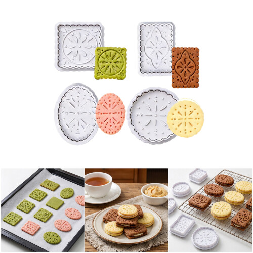 Assortiment de moules à gaufres et à biscuits en plastique, 1