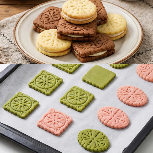 4 Piece Plastic Waffle Biscuits Cutter Set Press Designs Home 2