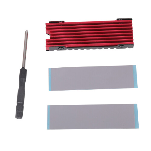 Thin M.2 2280 Drive Heatsink PCIe PC Cooling Radiator Hard-Red