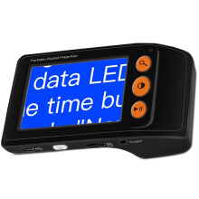 Digital Video Magnifier 3.5 Inch HD Screen 2X‑25X Zoom LED Light AV TV Output Handheld Reading Aid