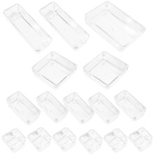 16St Transparante Organizer Trays Voor Make-Up En Badkamerlades