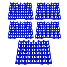 5 stuks plastic eierdozen met 30 vakjes, eierhouders voor opslag, transport, thuisgebruik en boerderijbenodigdheden, blauw