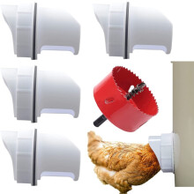 Mangiatoia per polli e anatre fai da te, impermeabile, per pollame, a gravità.