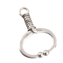 Anillo nasal de acero inoxidable para ganado, abrazadera nasal para toro y vaca con resorte, anillo nasal para granja.