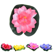20 Unidades Flor De Lótus Artificial Flutuante Eva 10Cm Para Lagoa