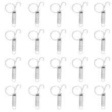 20PCS Cage Door Spring Hook Metal Finger Spring Latch Hook for Fixing Rabbit Pet Cage Door Farming EquipmentL 7.3x2.2cm
