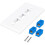 2Pack 3-Port Ethernet Wall Plate, RJ45 Wall Plate with RJ45  Inline Coupler Insert,Cat6  Jack Wall Plate 2