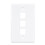 2Pack 3-Port Ethernet Wall Plate, RJ45 Wall Plate with RJ45  Inline Coupler Insert,Cat6  Jack Wall Plate 4