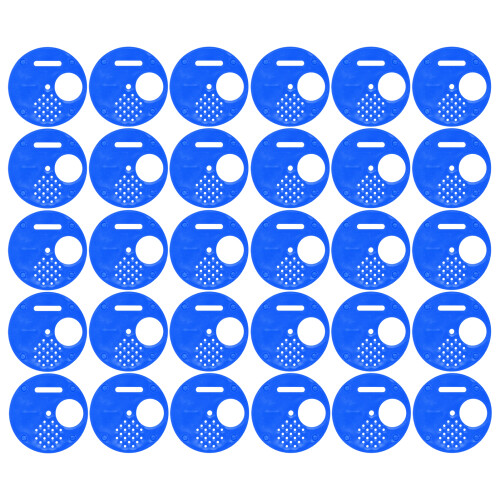 30Pcs Beehive Door Entrance Disc Plastic Round Exit Vent Gate Beekeeping AccessoryBlue