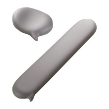 Slip designs Wrist Cushion Set Made Of Silicone And PU-Gray