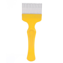21 Tines Honey Cutter Non Slip Stainless Steel Beekeeping Honey Uncapping Fork Yellow
