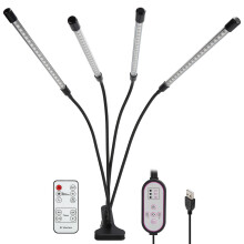 5V 40W LED Grow Light USB 4 Tube Full Spectrum Fill Light with Cip for Indoor Plants