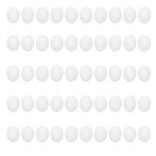 50 unidades de ovos falsos de plástico para pombos, simulando ovos sólidos para incubação e criação de pássaros.