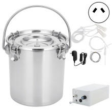 Kit de machine à traire électrique portable à pulsation réglable pour chèvres et moutons, 7 L, prise 100-240 V.