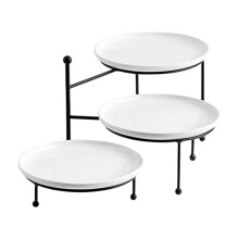 Elegant 3 Layer Metal Dessert Stand 8inch Nordic Design Dessert