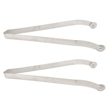 2PCS BBQ Sausage Turning Tongs Stainless Steel Long Handle BBQ Kitchen Grill Flipping Tong for Turning Bacon Steak Meat Vegetables