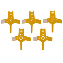 5pcs Camping String Outdoor Lampshade PU Leather Camping Flashlight Lampshade Enhancing Visibility Safety for Picnic Tent Yellow