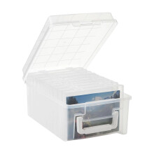 Plastic Photo Storage Case With Clear View For Easy-Clear