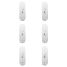 6X Sensor de Temperatura y Humedad con Conectividad Inalámbrica y Aplicación Fácil de Usar para Dispositivos IoT Domésticos.